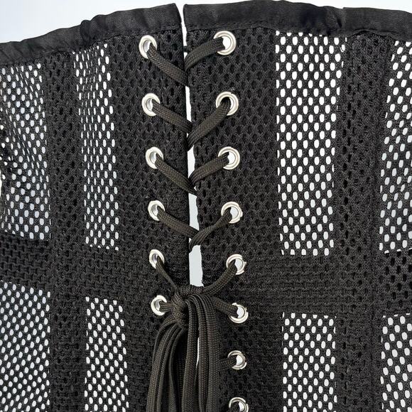 Playgirl Black Mesh Underbust Corset Size XS/S - Picture 4 of 6